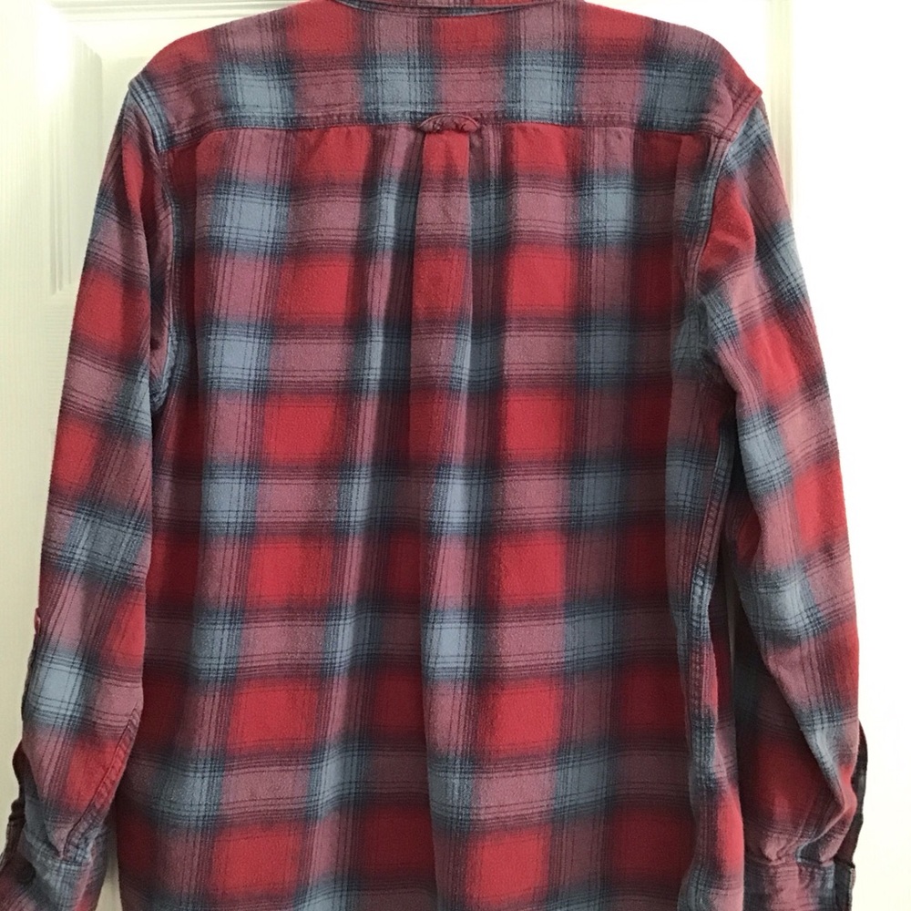 Eddie Bauer Mens Size XL Long Sleeve Button Front Plaid Flannel Shirt - Picture 5 of 6